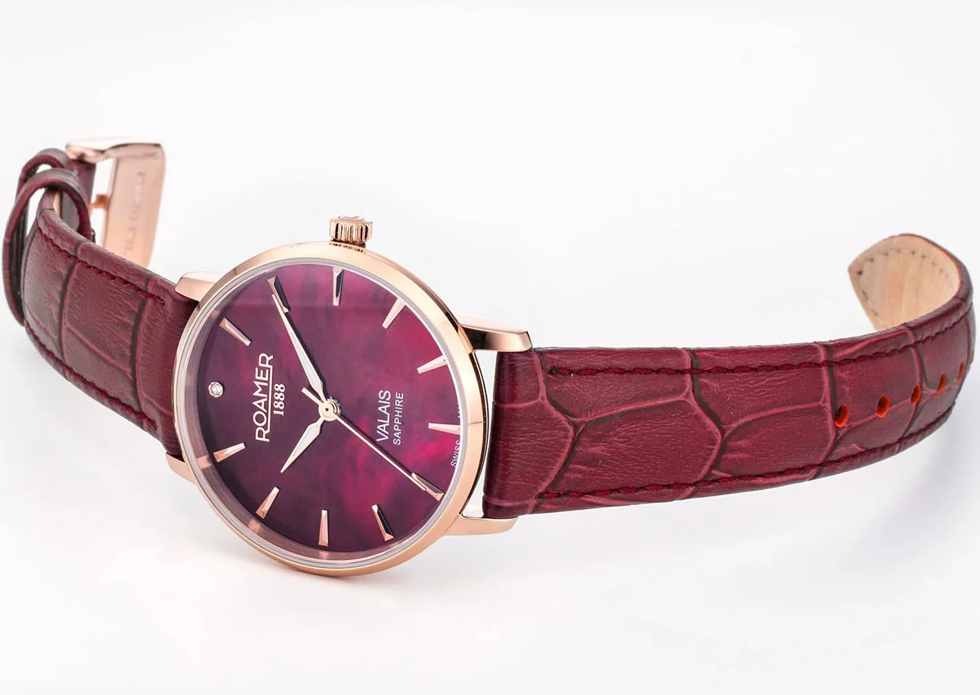 Roamer Valais Red MOP Ladies Watch - Image 5