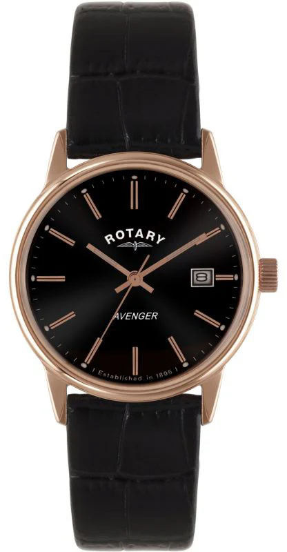 Rotary Watch Avenger Rose Gold Plated Mens