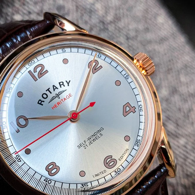 Rotary Watch Heritage Rose Gold PVD Limited Edition - Image 3