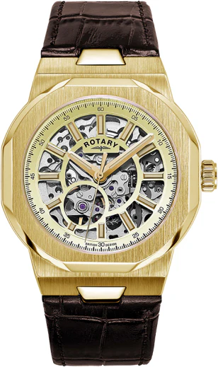 Rotary Regent Skeleton Mens Watch
