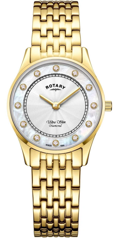 Rotary Watch Ultra Slim Gold PVD Quartz