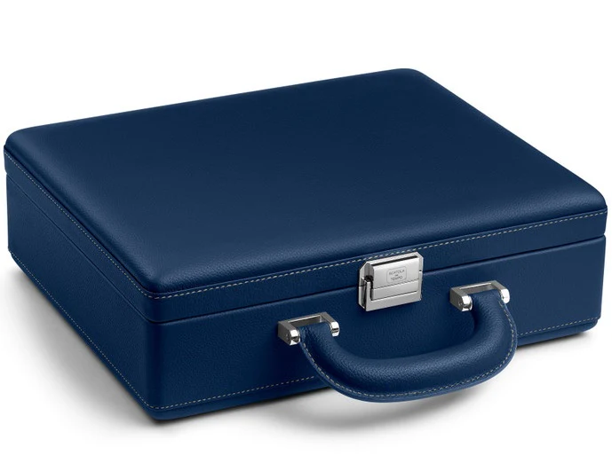 Scatola del Tempo Watch Case Valigetta 8 Handle Blue Off White - Image 2