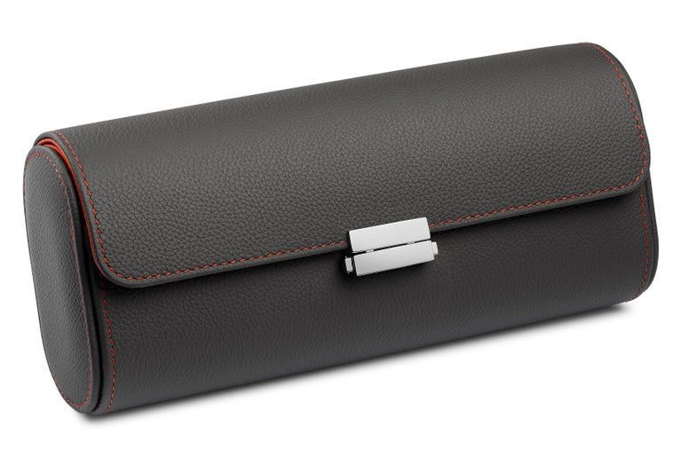 Scatola del Tempo Watch Case Viaggio Pochette Grey Orange - Image 2