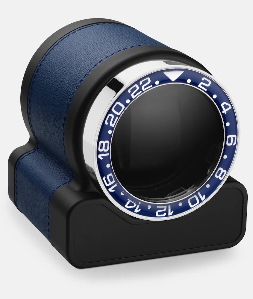 Scatola del Tempo Watch Winder Rotor One Blue Blue Bezel
