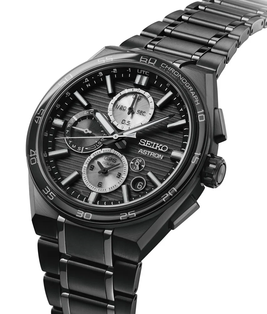 Seiko Astron GPS Solar Dual Time Chronograph in Night Sky Black Watch - Image 3