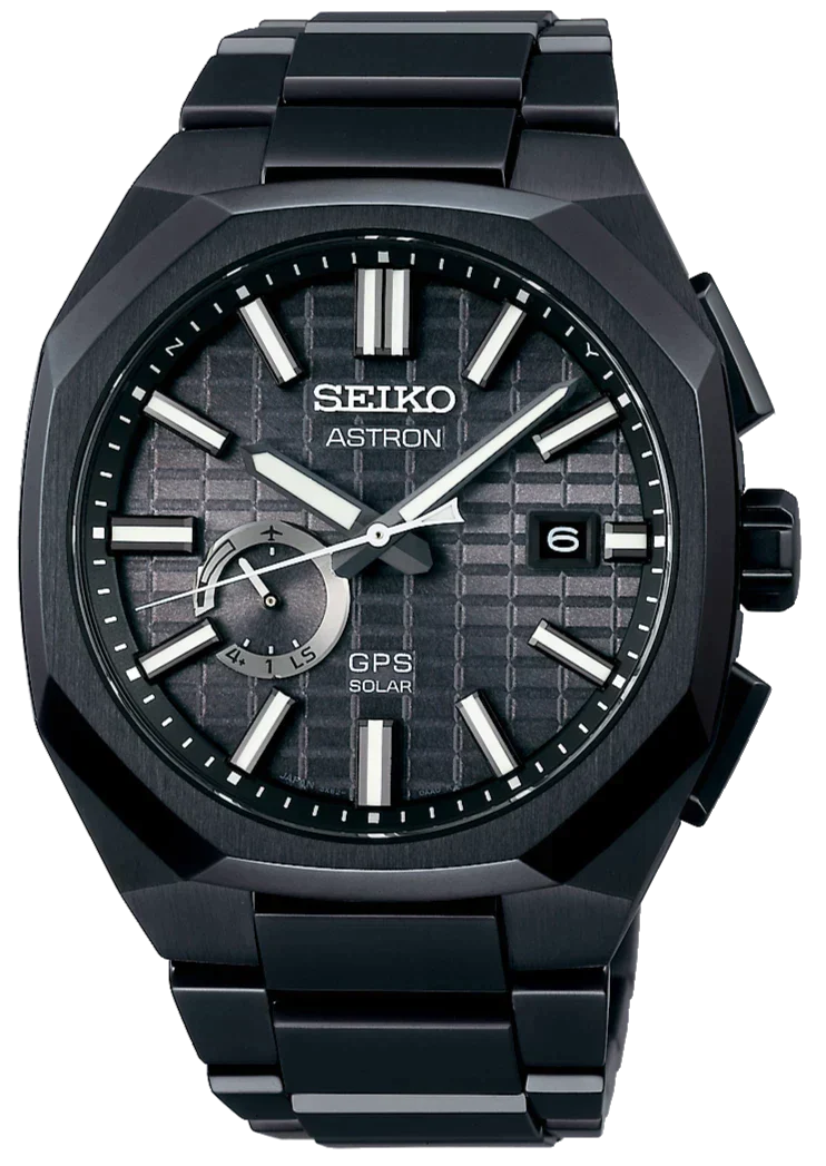 Seiko Astron GPS Solar Jet Black Crystal Box Watch