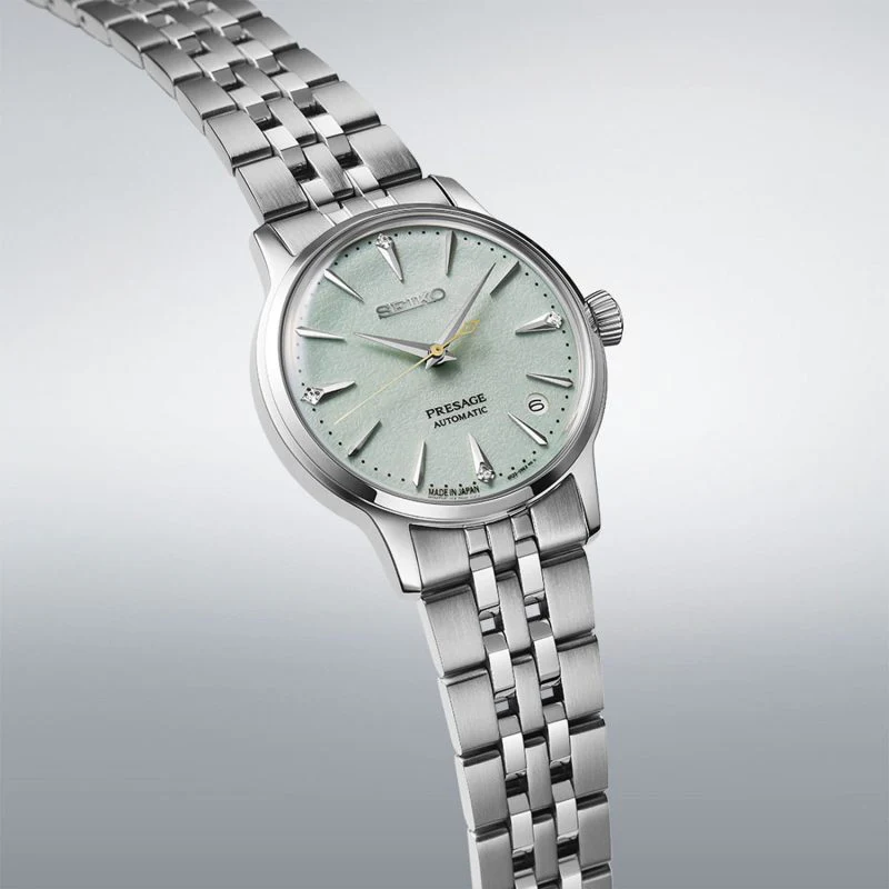 Seiko Presage Cocktail Time Frozen Mojito Diamond Watch - Image 4