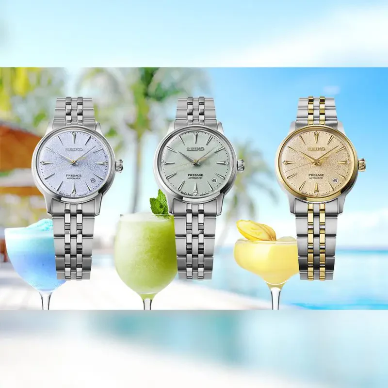 Seiko Presage Cocktail Time Frozen Mojito Diamond Watch - Image 6