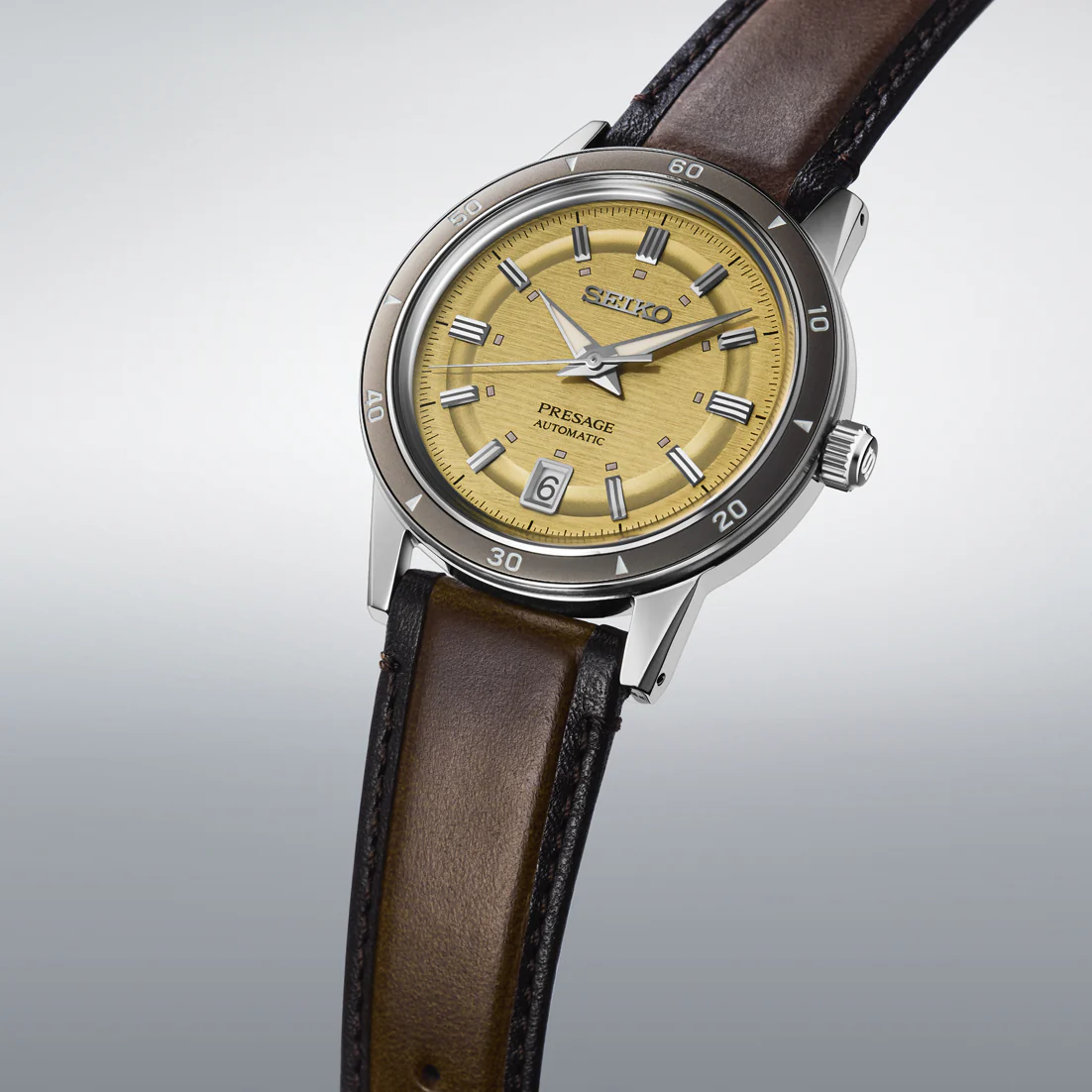 Seiko Presage Style 60's Golden Yellow Watch - Image 2