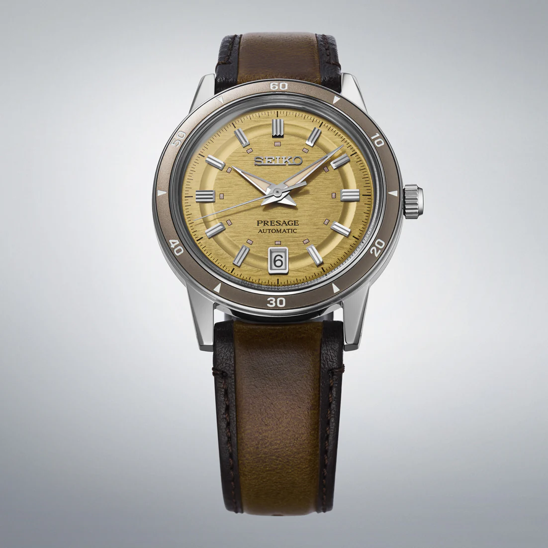 Seiko Presage Style 60's Golden Yellow Watch - Image 3