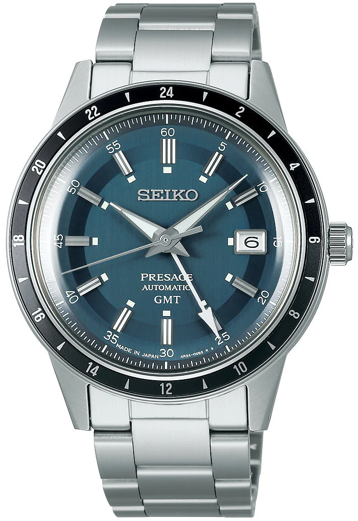 Seiko Presage Style 60s Road Trip GMT Petrol Blue Watch D