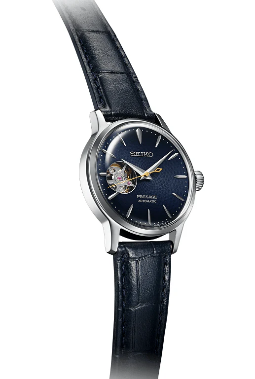 Seiko Presage Cocktail Collection Open Heart Blue Moon Watch - Image 2