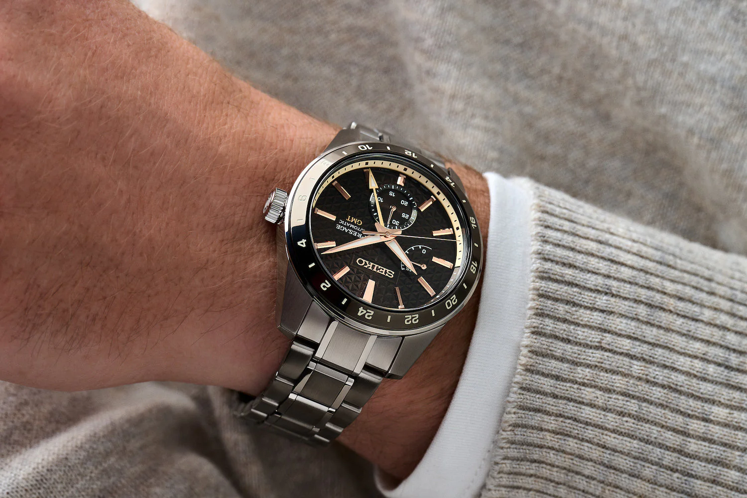 Seiko Presage Watch Sharp Edged GMT Kezishumi - Image 2