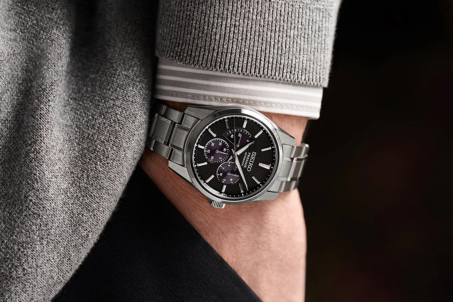 Seiko Presage Watch Sharp Edged Kurotobi Russet - Image 4
