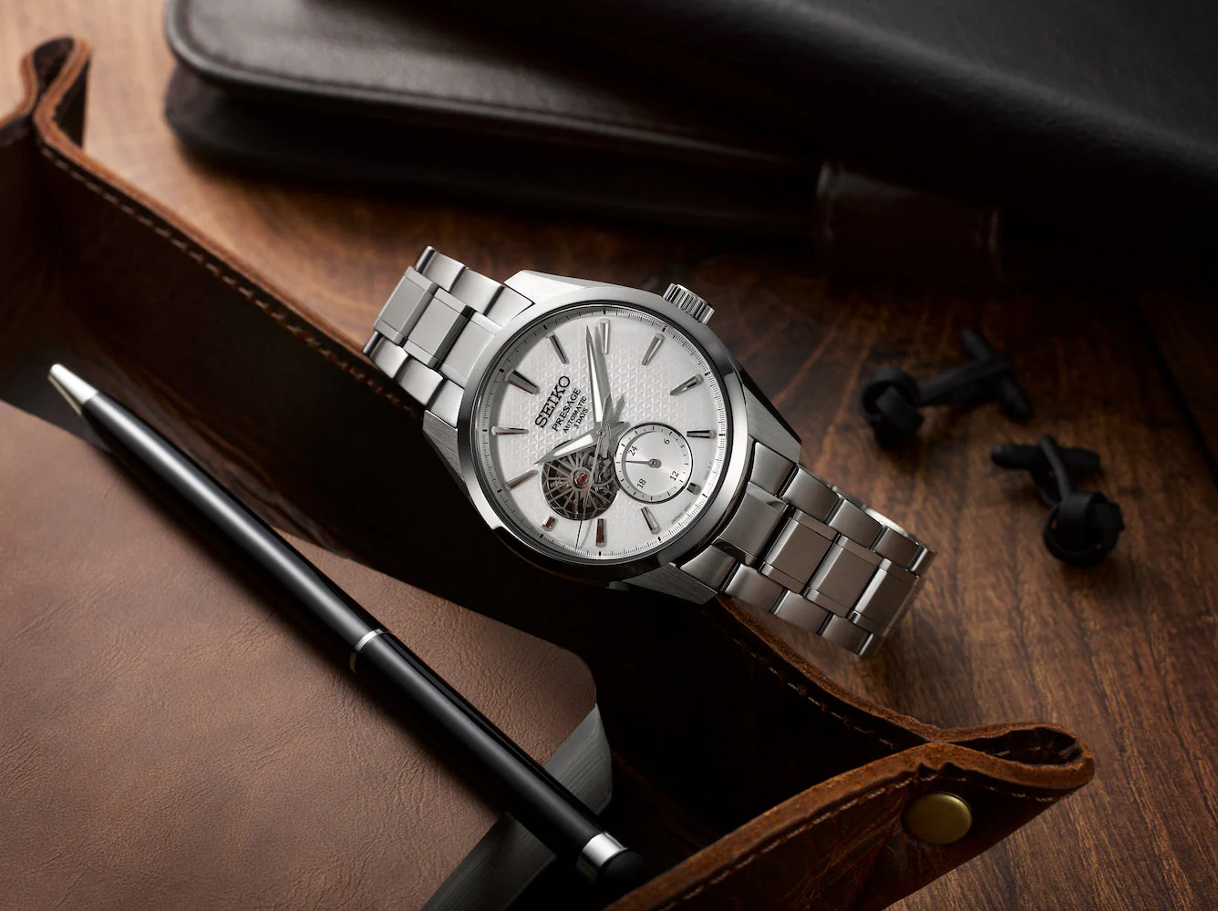Seiko Presage Sharp Edged Shiro Open Heart - Image 6