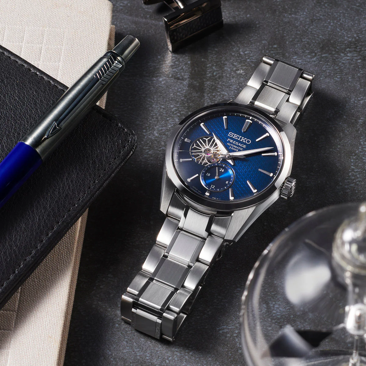 Seiko Presage Sharp Edged Ao Open Heart - Image 5