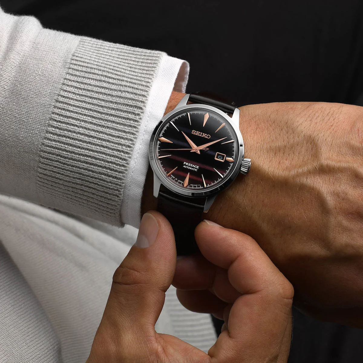 Seiko Presage Watch Cocktail Time Purple Sunset Limited Edition - Image 9