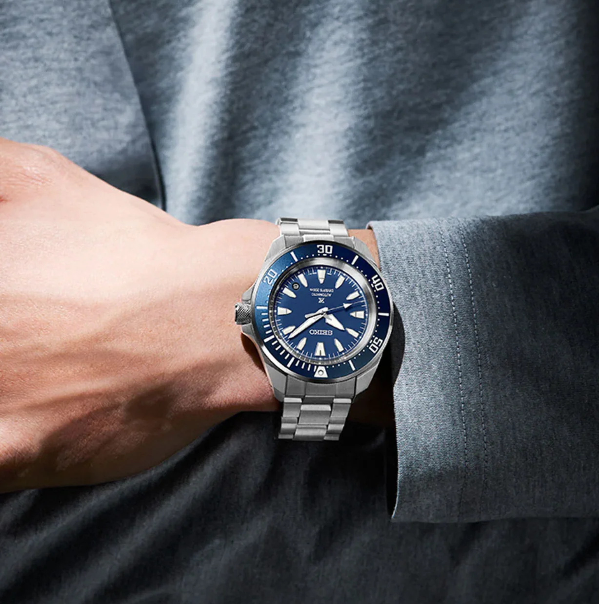 Seiko Prospex 4R Compact Mechanical Divers Cobalt Blue Watch - Image 5