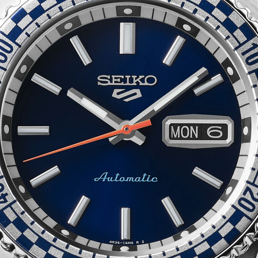 Seiko 5 Sports Petrol Blue Checkered Flag Special Edition Watch D - Image 2
