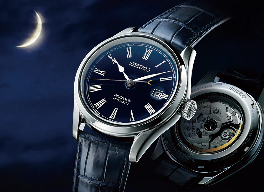 Seiko Presage Watch Moonlit Night Blue Enamel Limited Edition - Image 2
