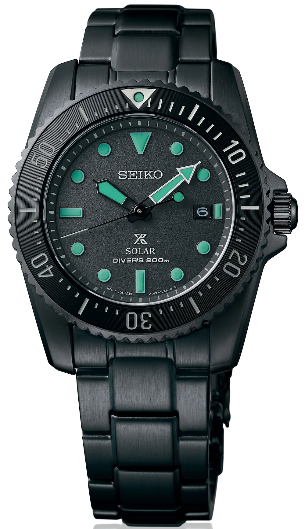 Seiko Watch Prospex Black Series Night Vision Solar Divers Limited Edition