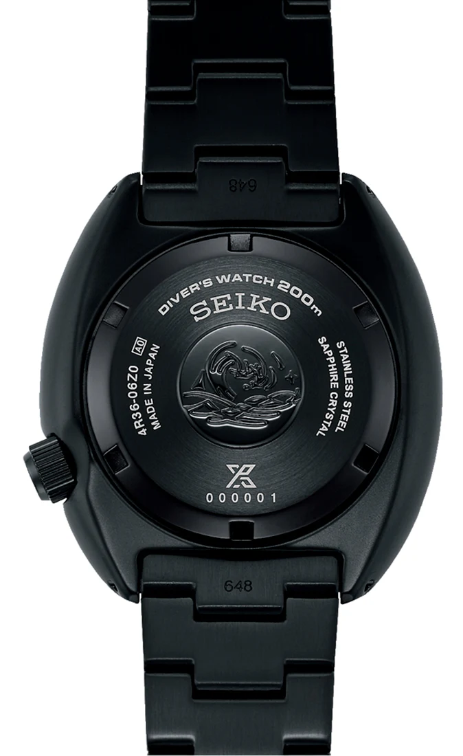 Seiko Prospex Black Series Night Vision Turtle Diver Watch - Image 2