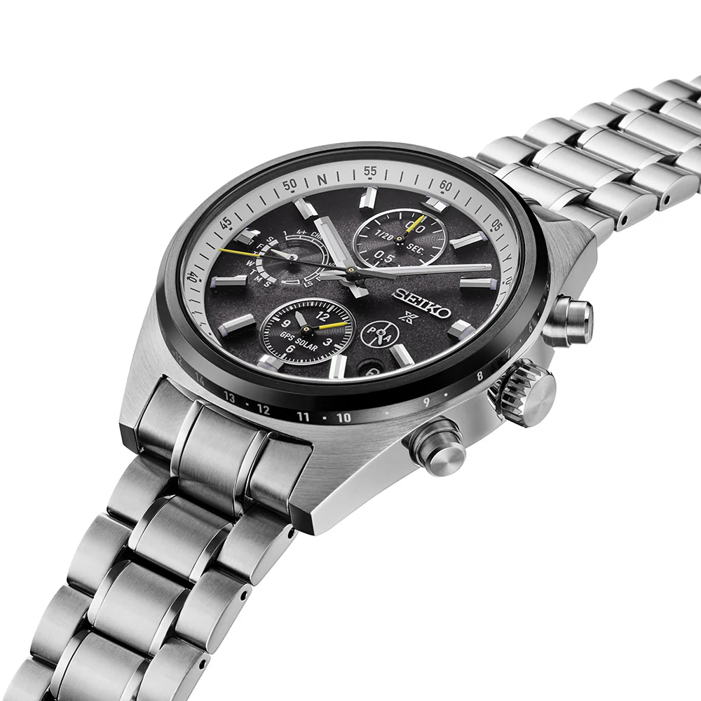 Seiko Prospex GPS Solar Chronograph Speedtimer in Black Watch - Image 2