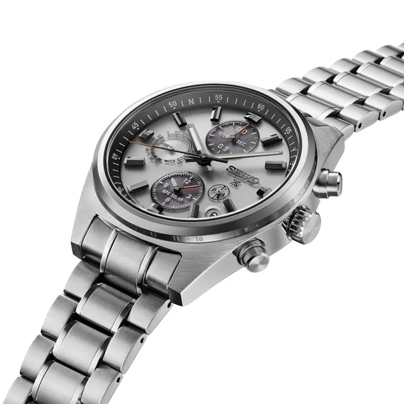 Seiko Prospex GPS Solar Chronograph Speedtimer in White Silver Watch - Image 2