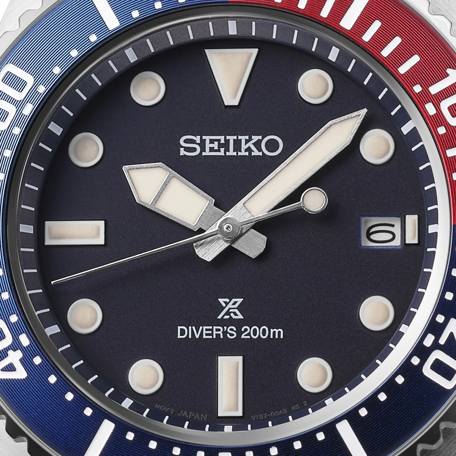 Seiko Prospex Solar Divers Blue Red Blue Watch - Image 3