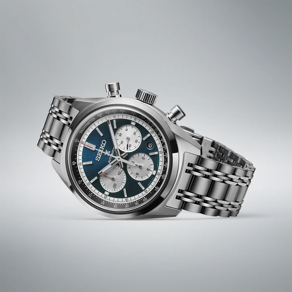 Seiko Prospex Speedtimer Sunrise Blue 1973 Mechanical Chronograph Watch - Image 3