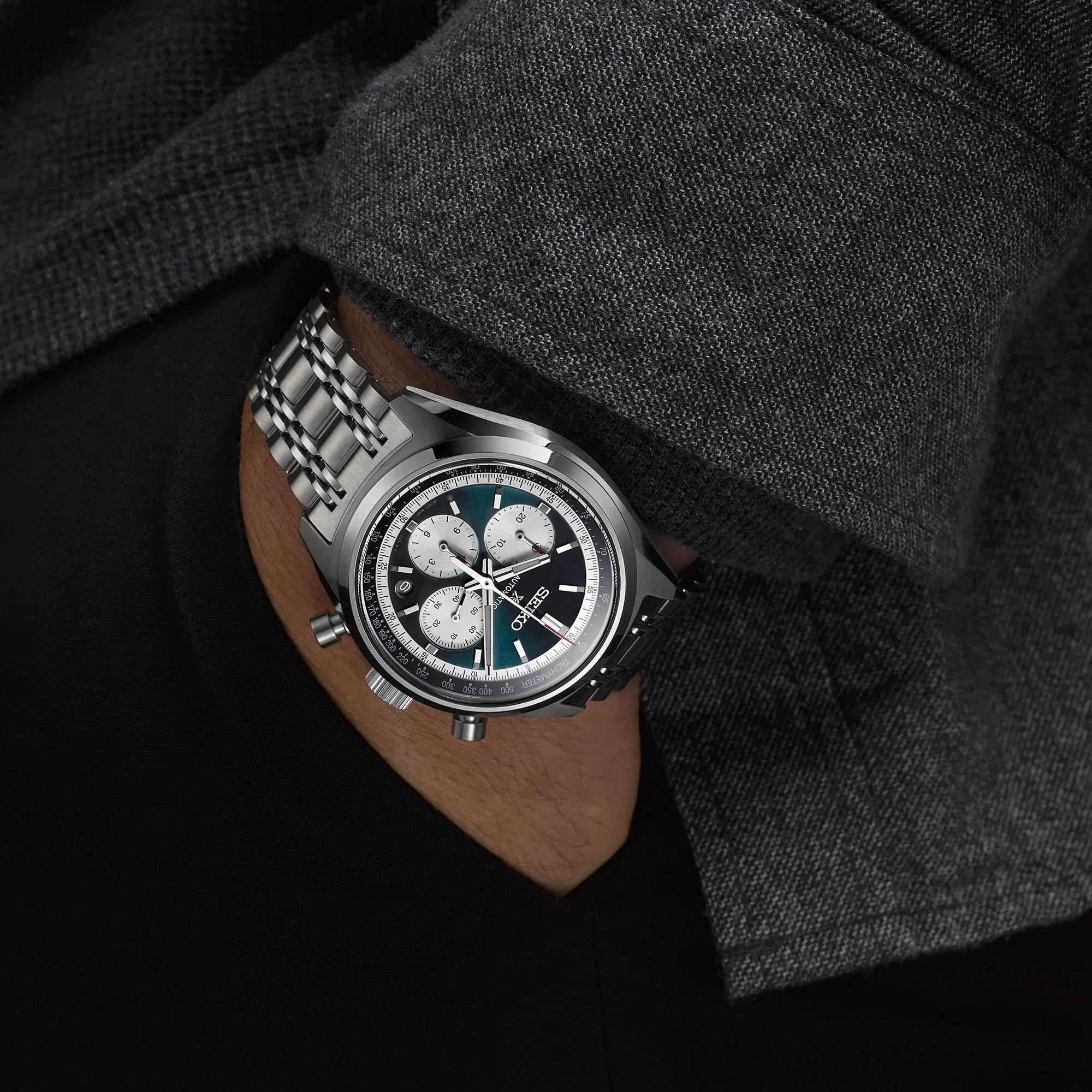 Seiko Prospex Speedtimer Sunrise Blue 1973 Mechanical Chronograph Watch - Image 4