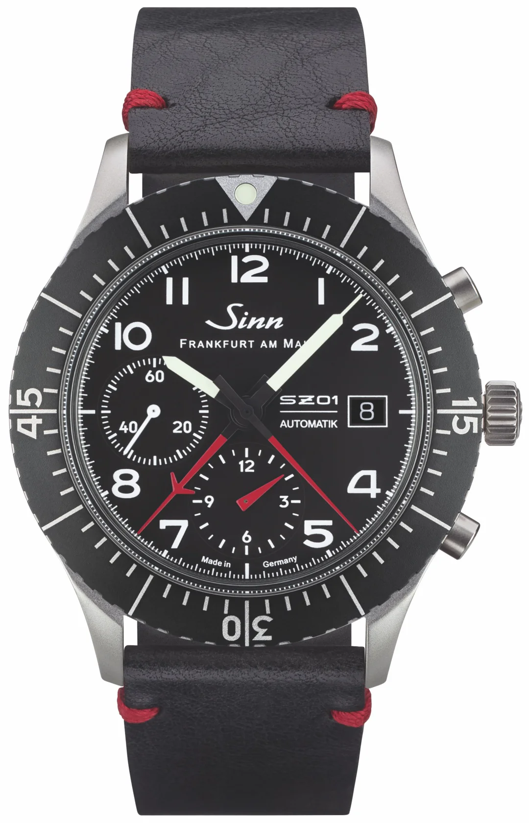 Sinn 156.1 Vintage Black With Red Seam Watch