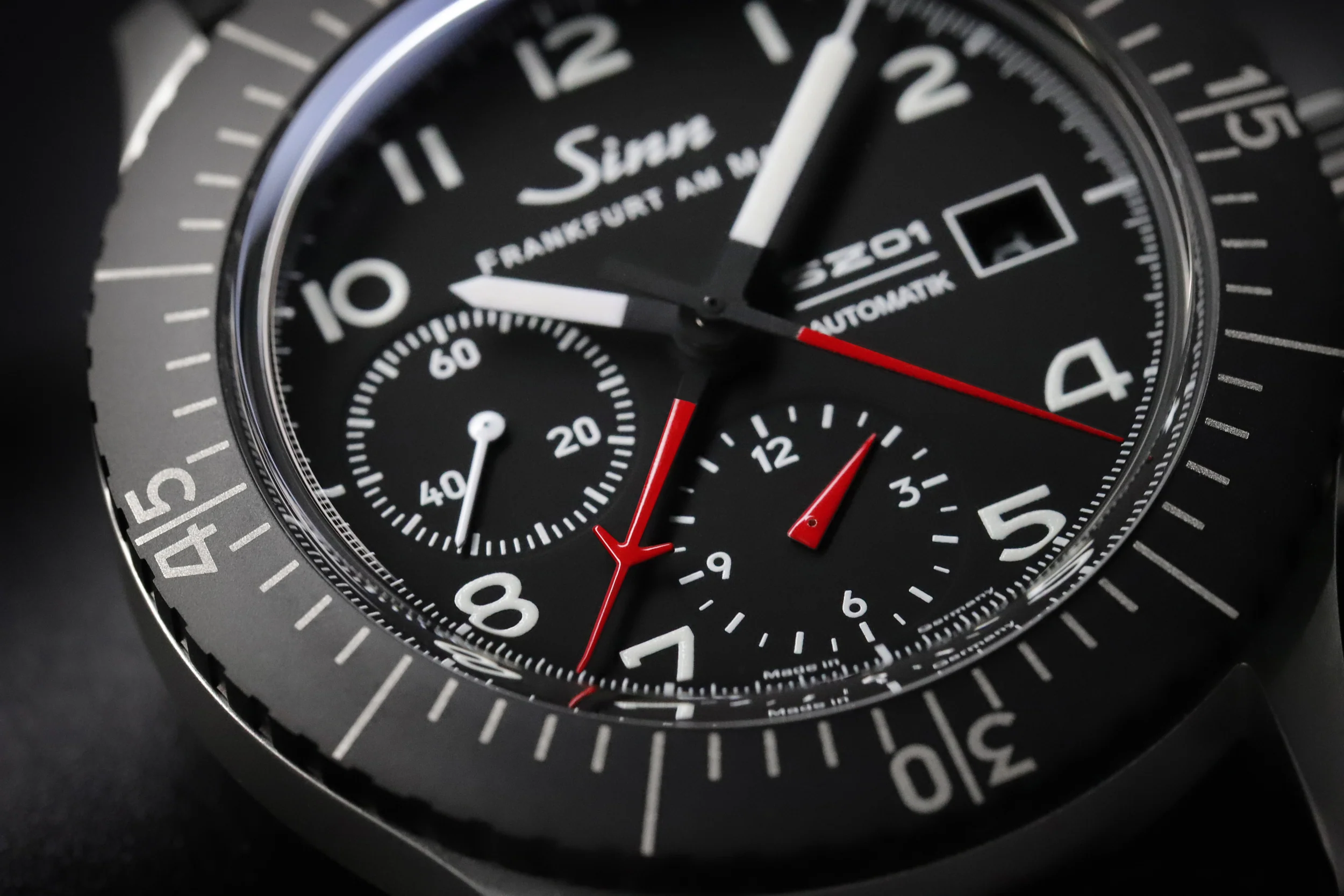 Sinn 156.1 Vintage Black With Red Seam Watch - Image 5
