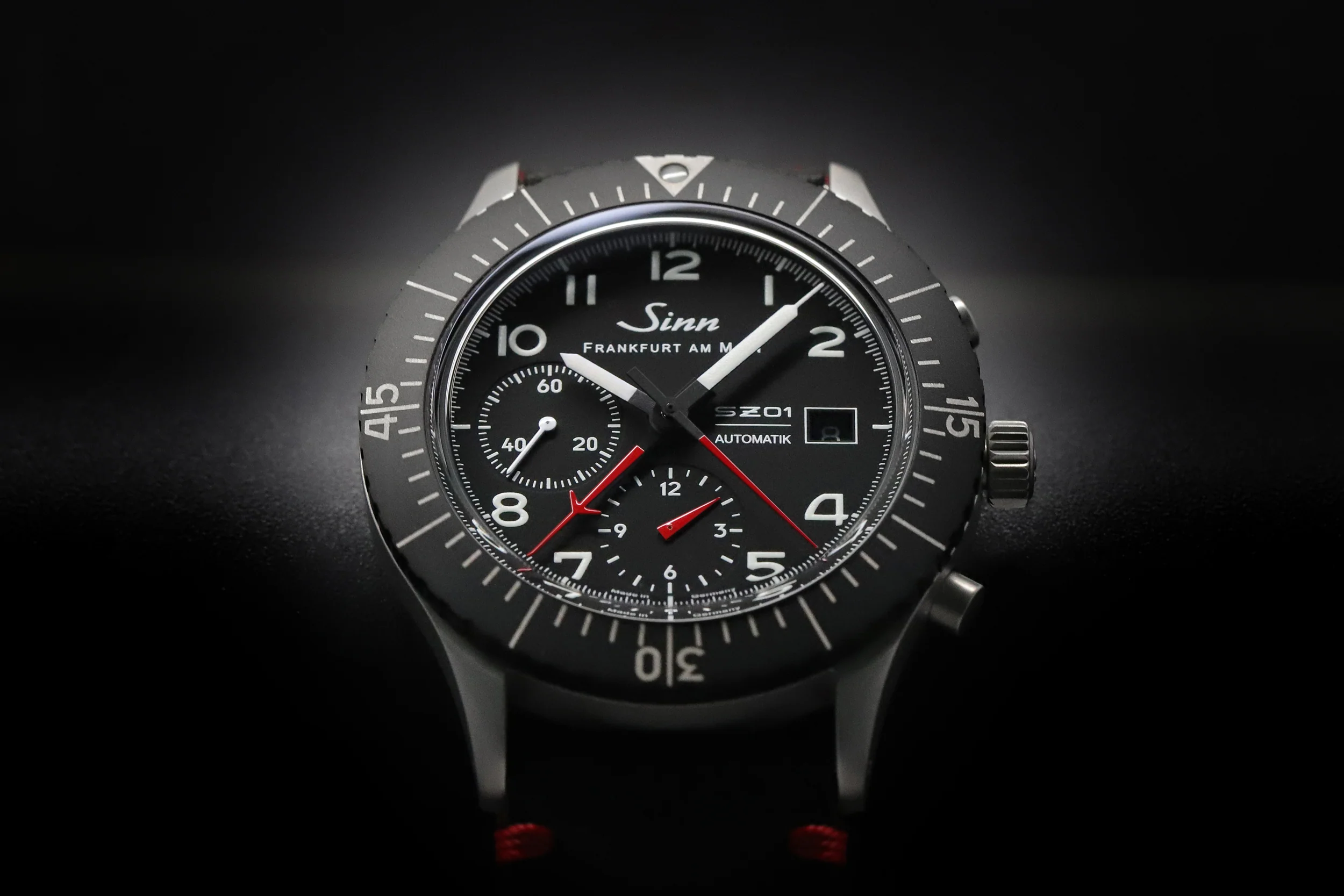 Sinn 156.1 Vintage Black With Red Seam Watch - Image 6
