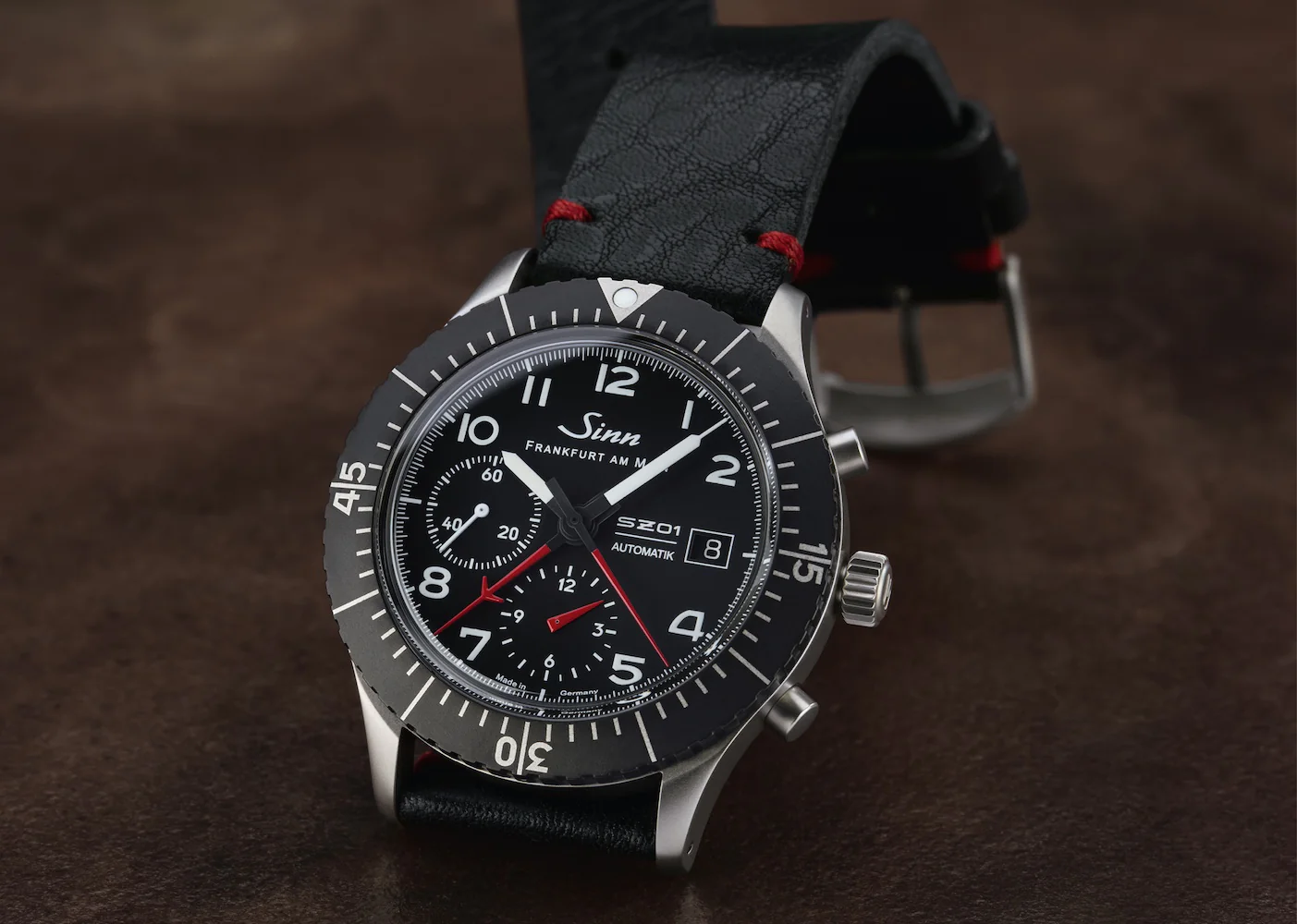Sinn 156.1 Vintage Black With Red Seam Watch - Image 7