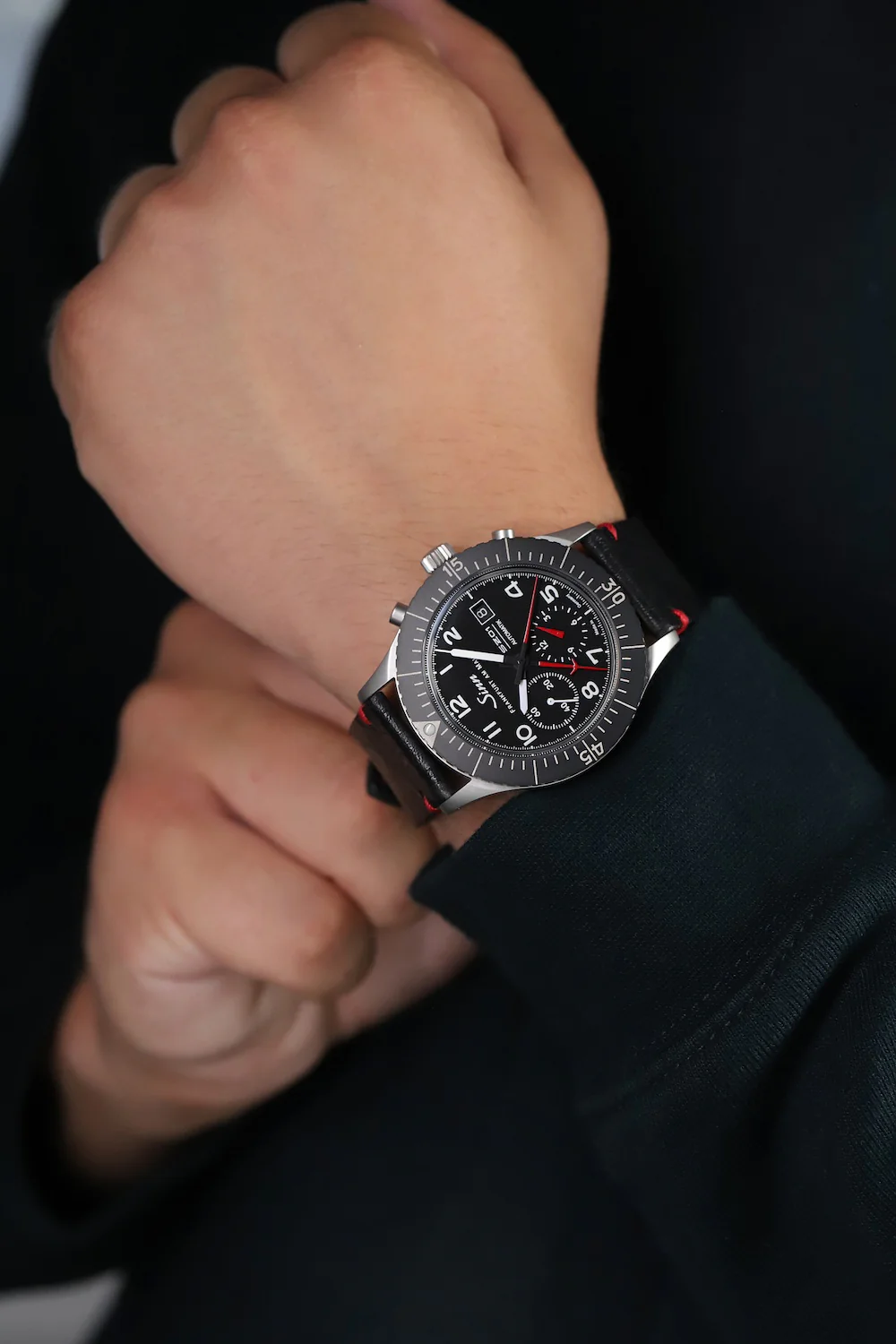 Sinn 156.1 Vintage Black With Red Seam Watch - Image 8