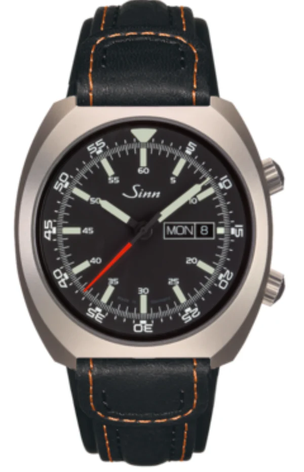 Sinn 240 St Cowhide Black With Orange Watch