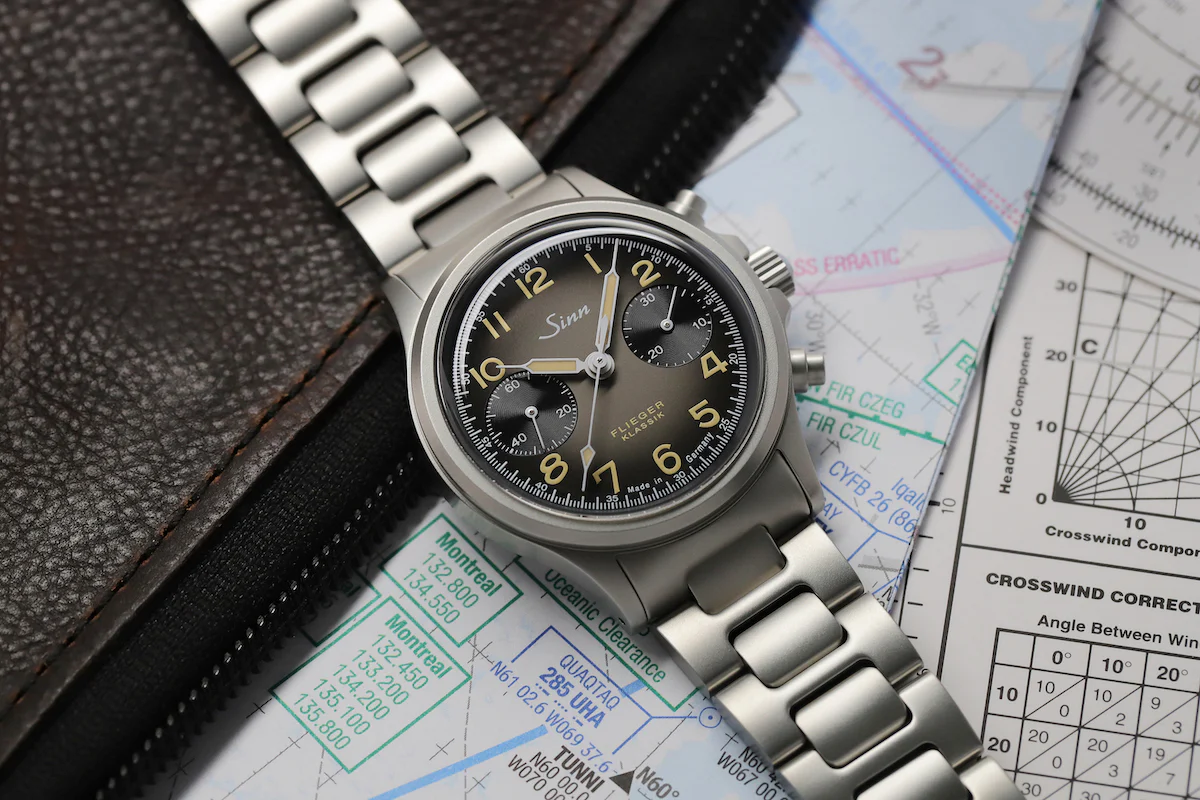 Sinn 356 Pilot Classic AS E H-Link Bracelet Watch - Image 4