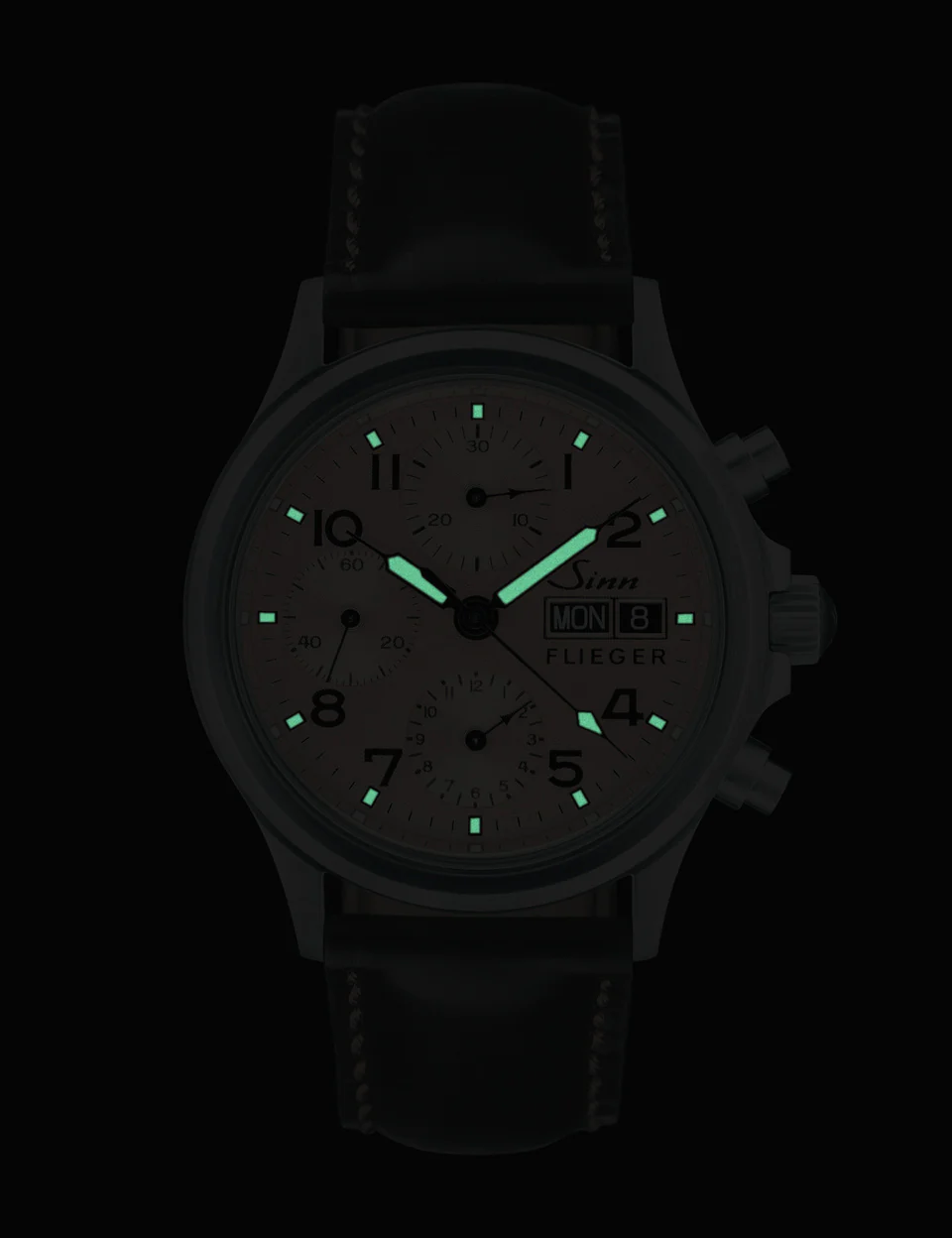 Sinn 356 Sa Pilot II Vintage Cowhide Brown Watch - Image 2