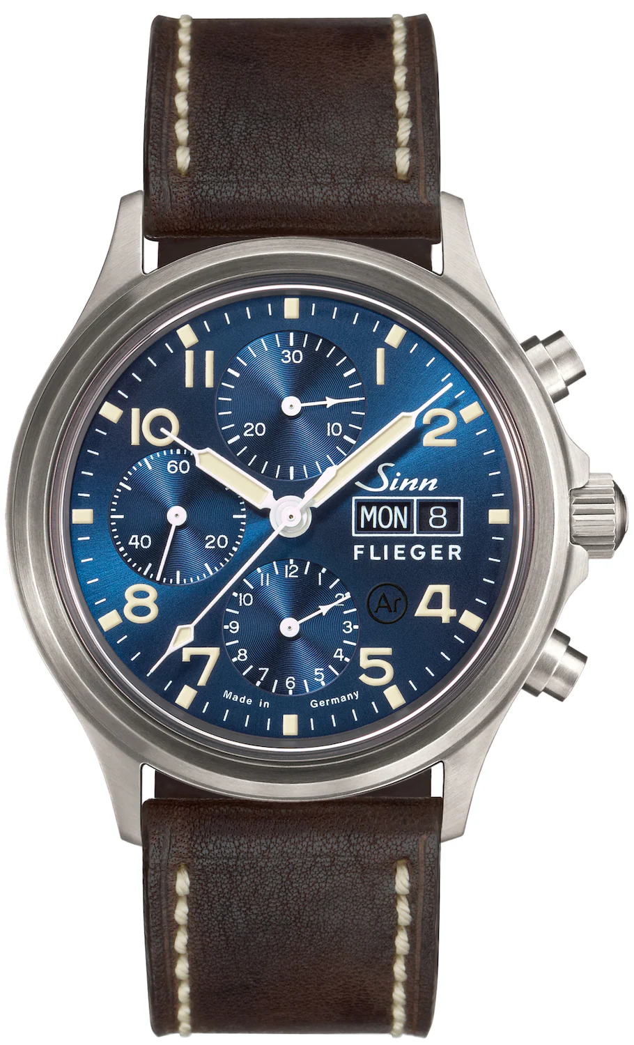 Sinn 358 Sa Pilot B E Vintage Leather Dark Brown Watch