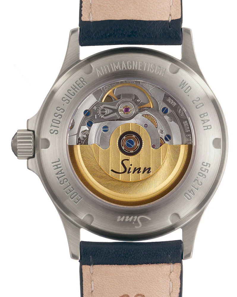 Sinn 556 I Mother of Pearl S Grey Alcantara Leather Strap Watch - Image 2