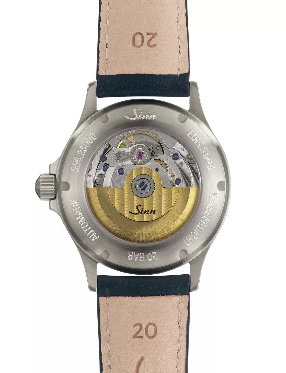 Sinn 556 I RS Leather Black Cowhide Alligator Watch - Image 4