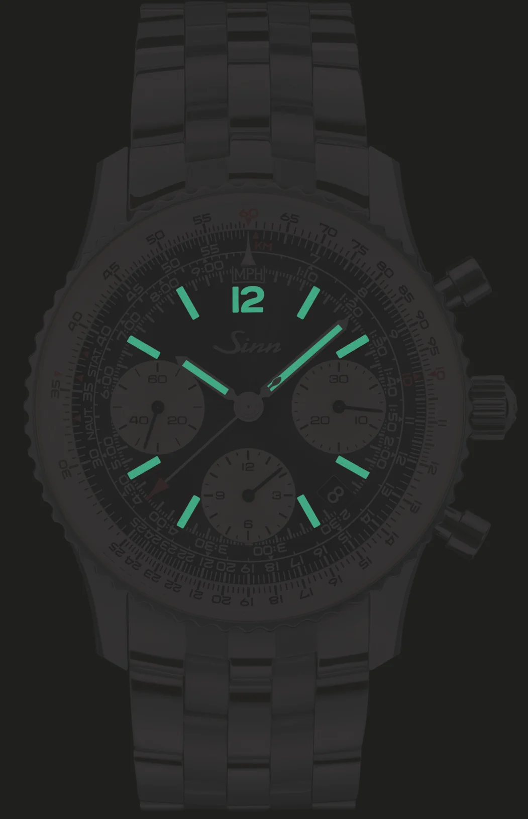 Sinn 903 St II Navigation Vintage Leather Watch - Image 3