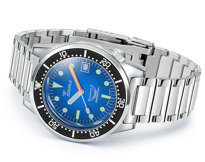 Squale 1521 Blue Ray Bracelet Watch - Image 4