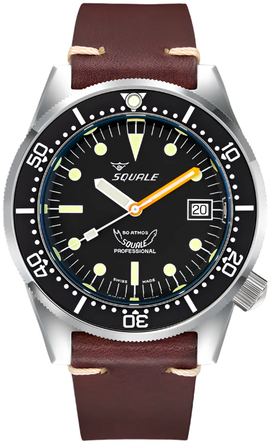 Squale 1521 Classic Leather Watch