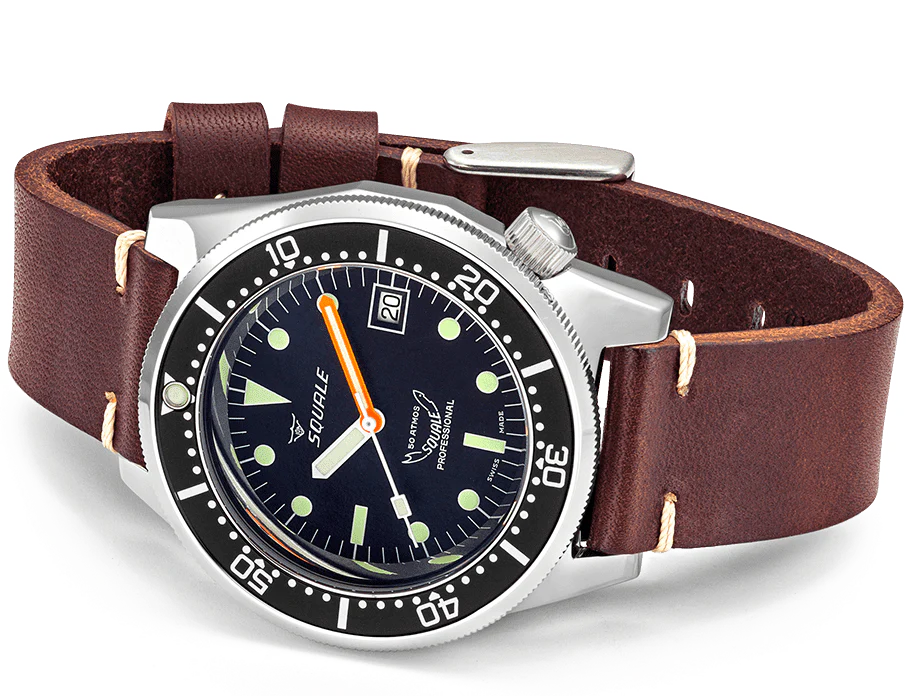 Squale 1521 Classic Leather Watch - Image 3