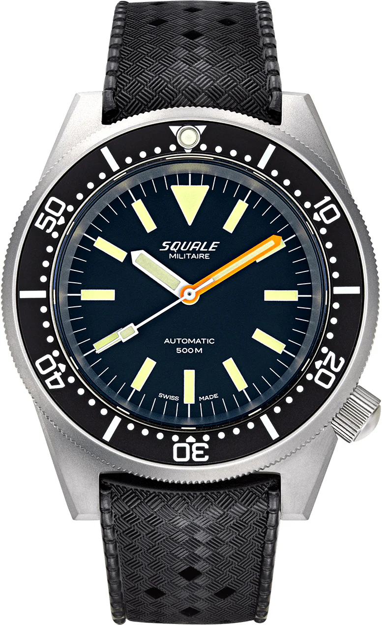 Squale Watch 1521 Militaire Steel Blasted Rubber