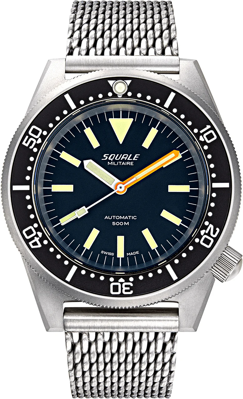 Squale Watch 1521 Militaire Steel Blasted Mesh