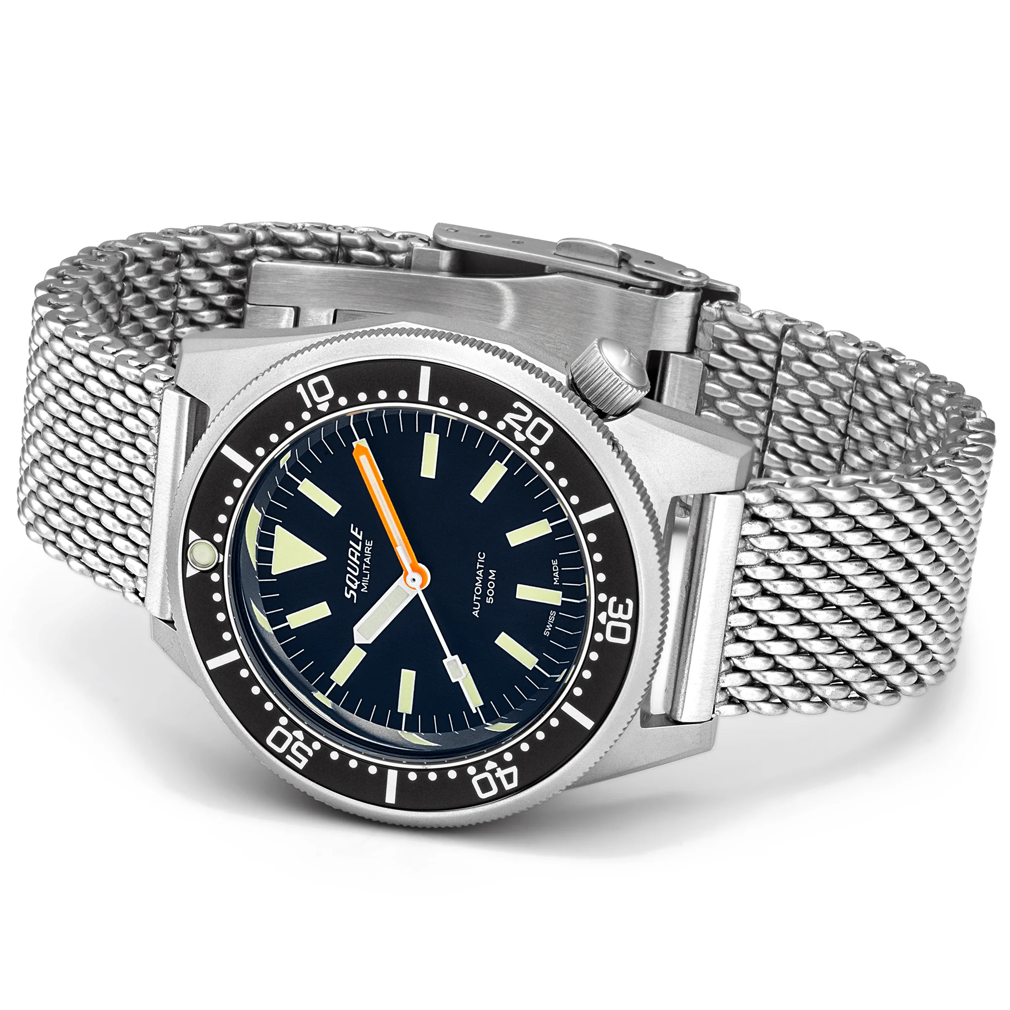 Squale Watch 1521 Militaire Steel Blasted Mesh - Image 3