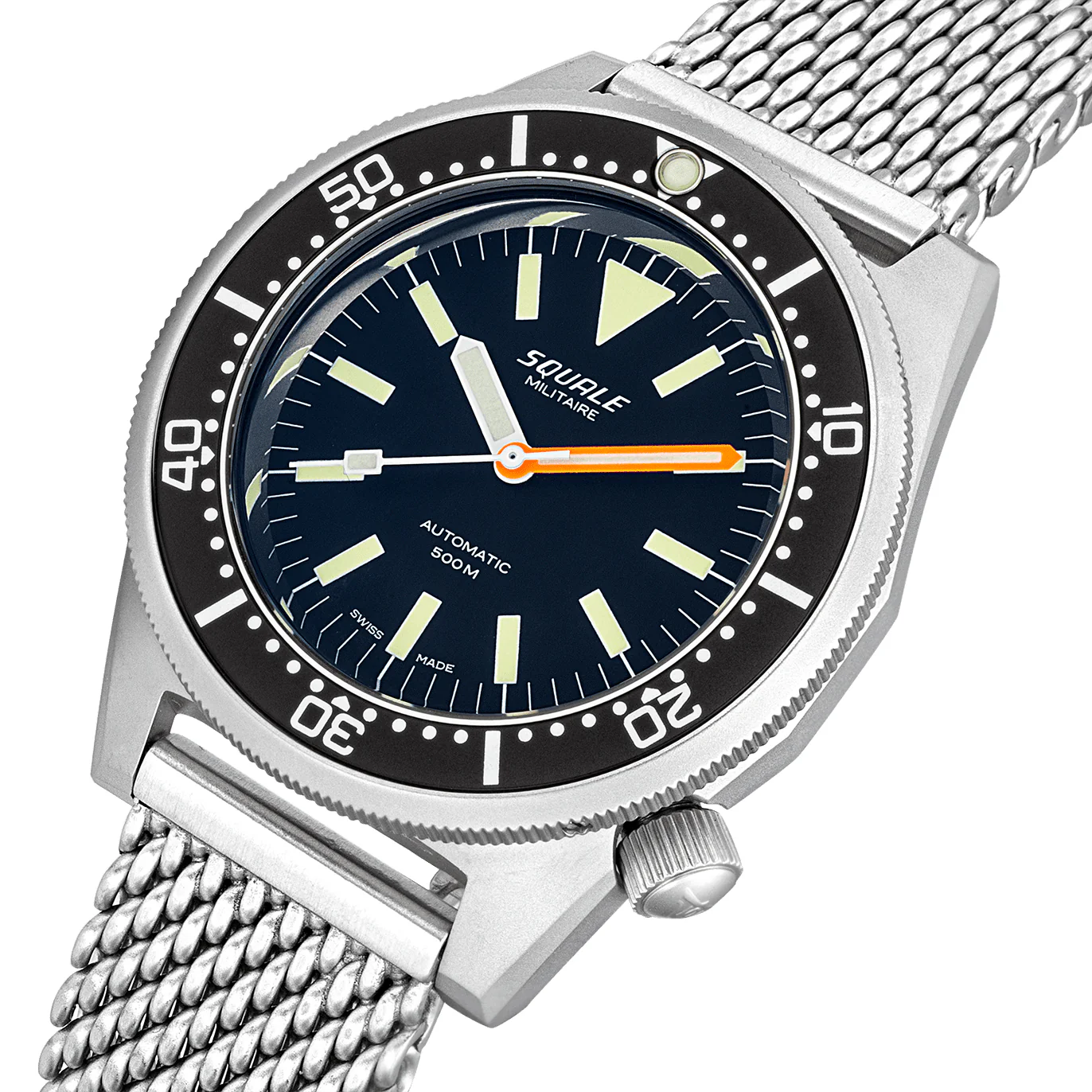 Squale Watch 1521 Militaire Steel Blasted Mesh - Image 4